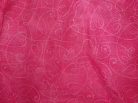 Pink heart swirl- Bouffant