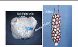 Plastic Bag Holder- Tie-dye hearts