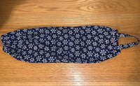 Plastic Bag Holder- Blue with snow flakes