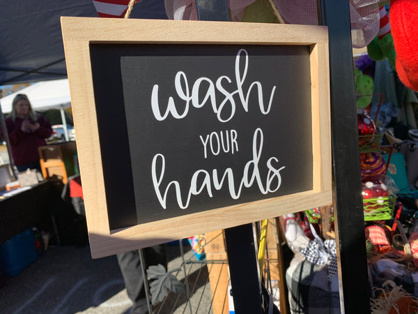 Chalkboard Sign- Wash your hands
