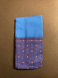Kleenex Holder with back pocket- blue with anchors